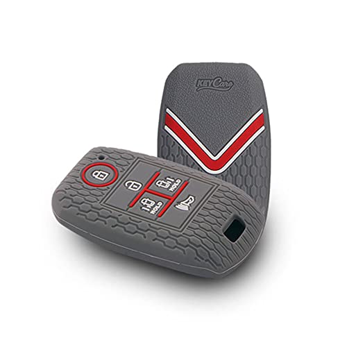 CARMATE Silicone Car Key Cover KC-51 Fit for Carnival (5 Button Smart Key)-Grey - Image 4