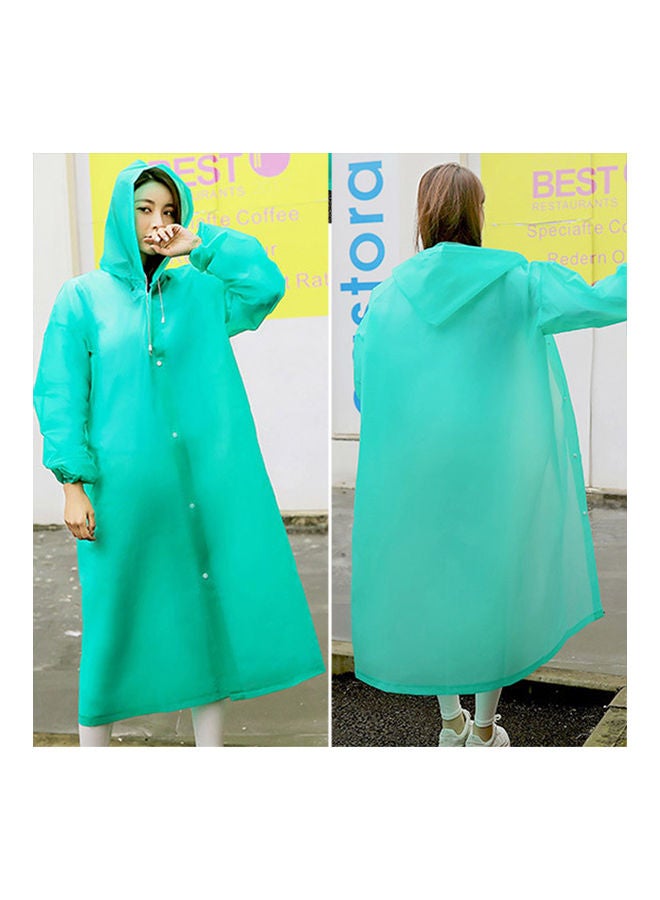 Unisex Outdoor Travel Waterproof Hooded Drawstring Raincoat Jacket Rainwear 0.139kg - Image 5