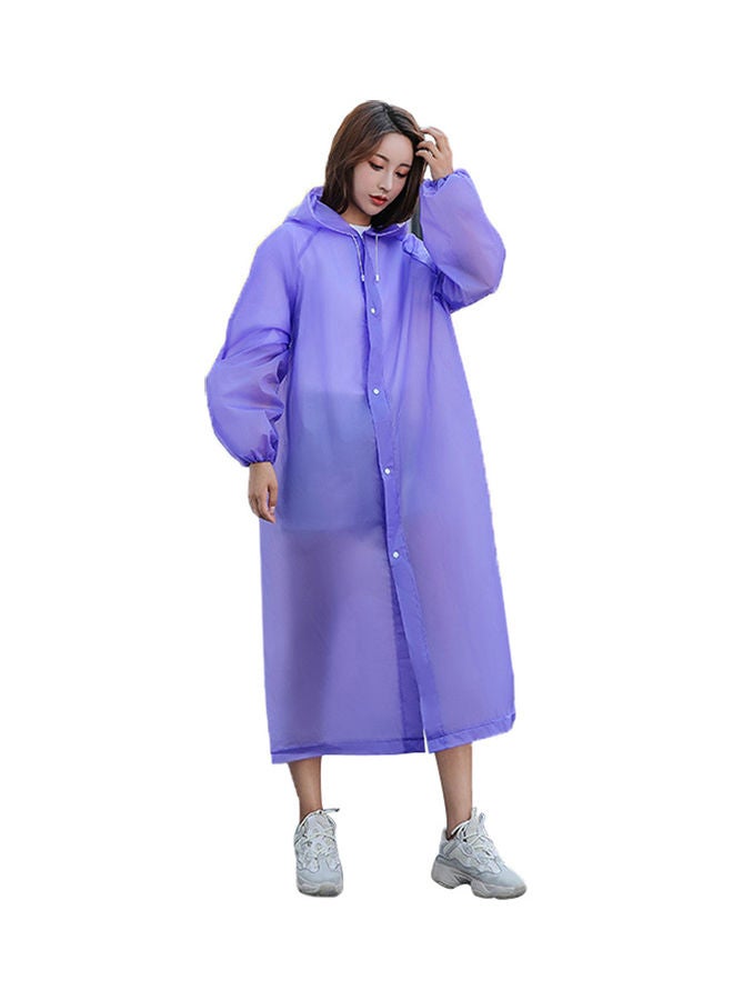 Unisex Outdoor Travel Waterproof Hooded Drawstring Raincoat Jacket Rainwear 0.139kg - Image 1