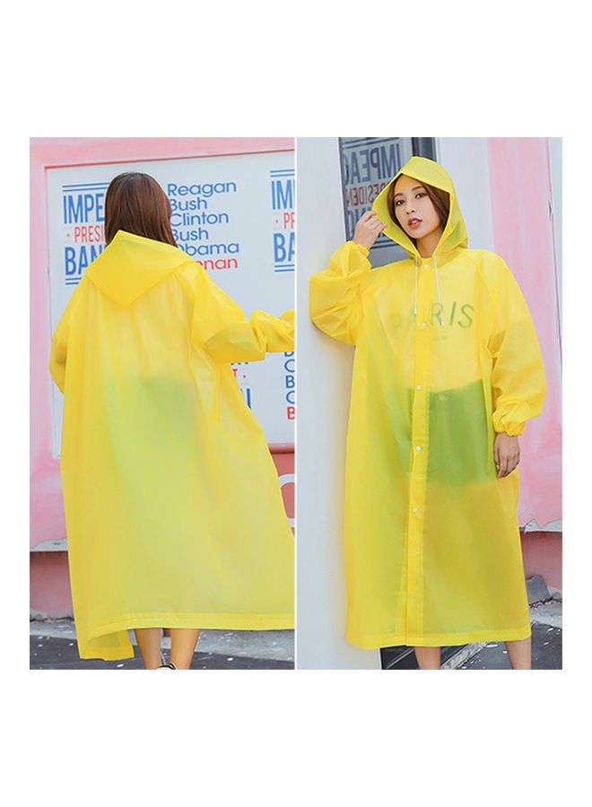 Unisex Outdoor Travel Waterproof Hooded Drawstring Raincoat Jacket Rainwear 0.139kg - Image 4