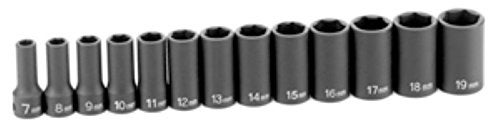 Grey Pneumatic (1213MSD) 3/8" Drive 13-Piece Semi-Deep Metric Socket Set - Image 4
