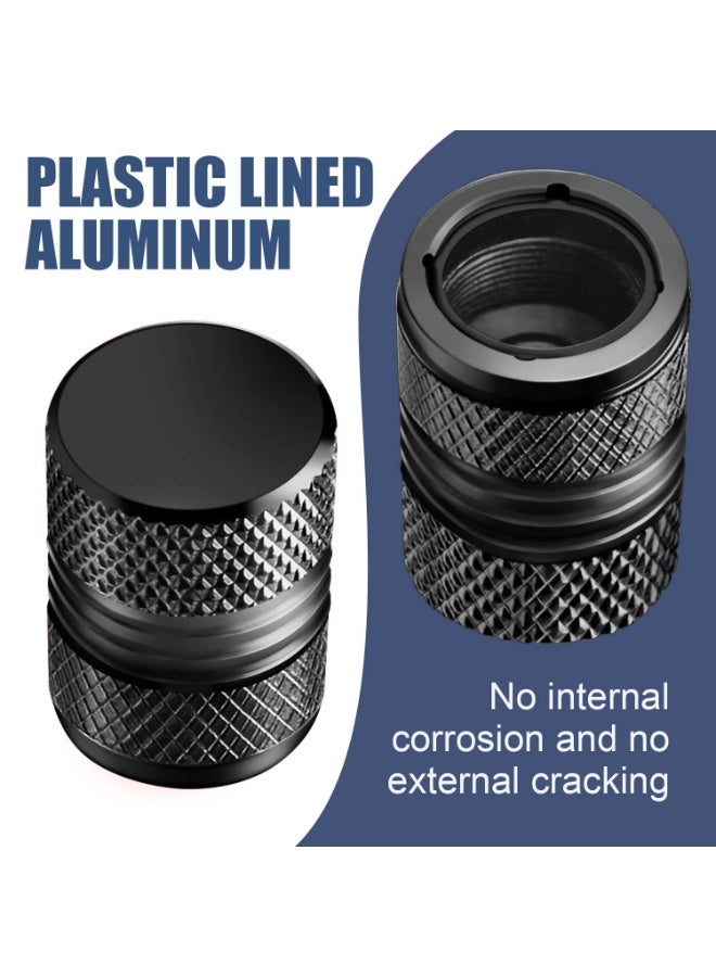 Lyaxm 12 PCS Tire Valve Stem Caps for Car Tires Air Caps Cover 8 Pack Corrosion Resistant Premium Alloy Leak-Proof Universal for SUV Truck Motorcycle Bike Black - Image 3