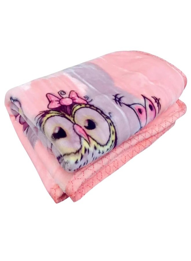 Tip 'n' Top Cartoon Crib Soft Mink Blanket for Heavy Winter (Poly Cotton) for Baby boy and Baby Girl Pack of 1 - Pink - Image 3
