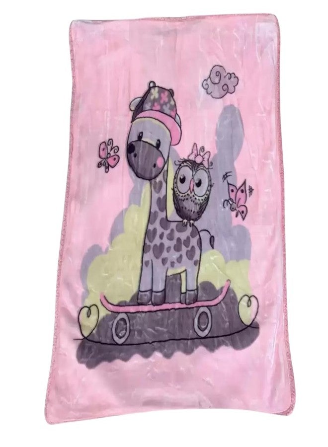 Tip 'n' Top Cartoon Crib Soft Mink Blanket for Heavy Winter (Poly Cotton) for Baby boy and Baby Girl Pack of 1 - Pink - Image 2