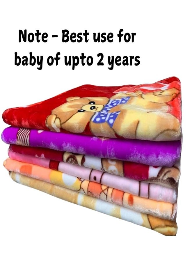 Tip 'n' Top Cartoon Crib Soft Mink Blanket for Heavy Winter (Poly Cotton) for Baby boy and Baby Girl Pack of 1 - Pink - Image 4