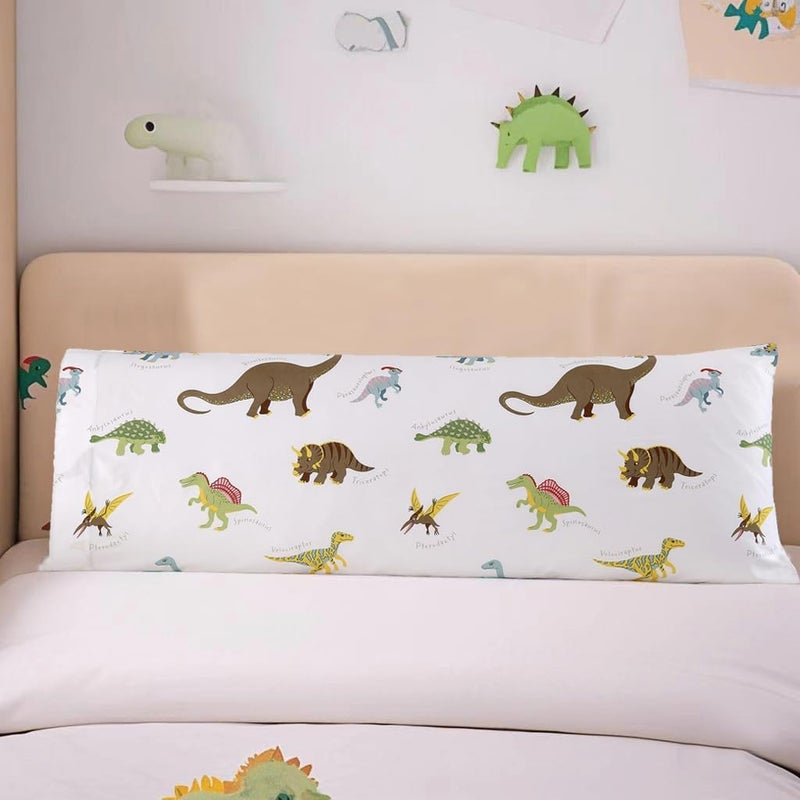 MAG 1Pcs Dinosaur Body PillowcaseDinosaur PillowcaseBased WhiteSoft Microfiber for Kids ToddlerTeens Boys and Girls - Image 3