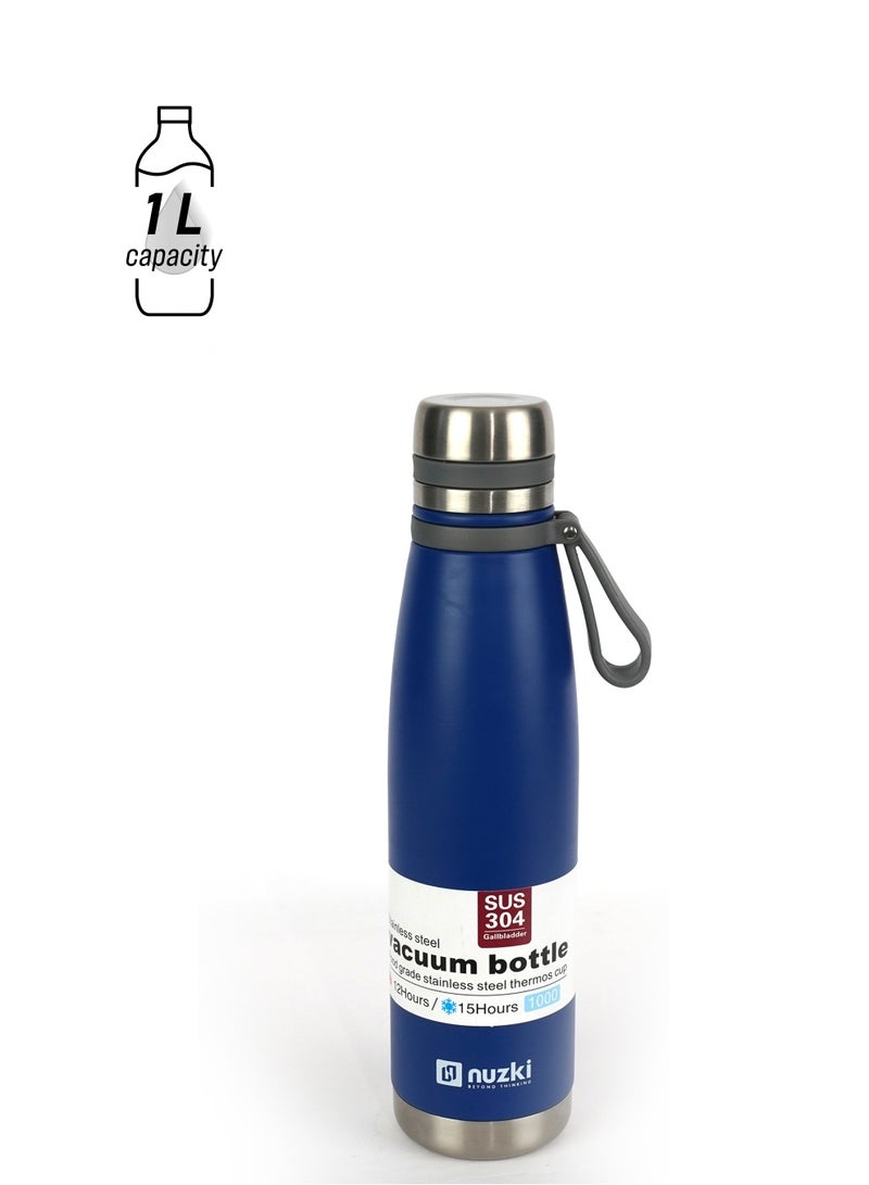 nuzki Nuzki Stainless Steel Vacuum Insulated Flask, Leak-proof, BPA-free Double Walled Thermal Mug for, 1 -Liter Sports Water Bottle, Travel Water Bottle for Hot or Cold Drink  - Image 1
