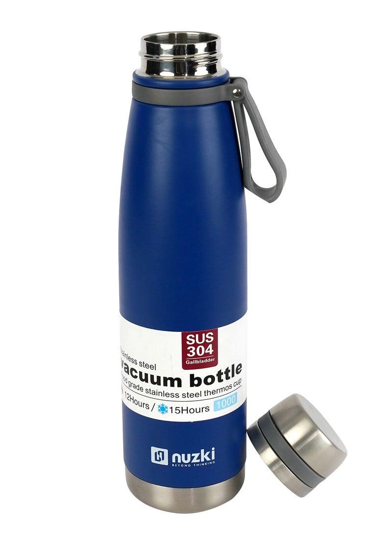 nuzki Nuzki Stainless Steel Vacuum Insulated Flask, Leak-proof, BPA-free Double Walled Thermal Mug for, 1 -Liter Sports Water Bottle, Travel Water Bottle for Hot or Cold Drink  - Image 2