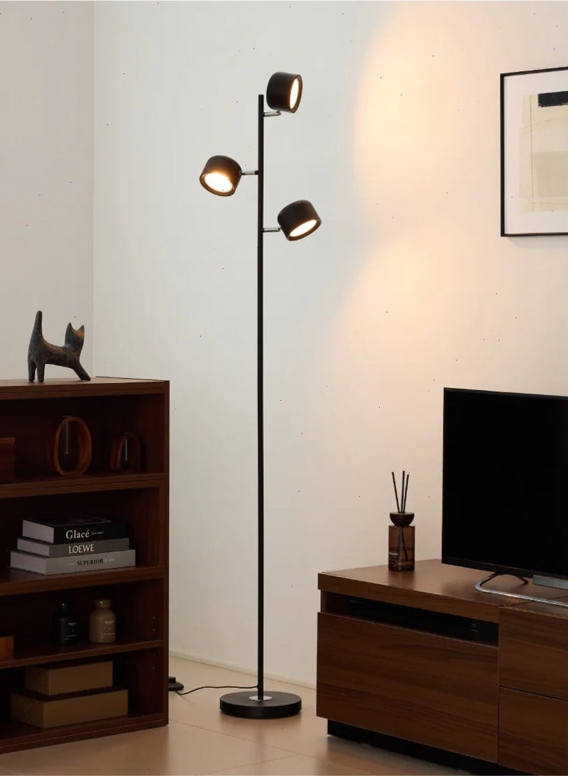 LED Tree Floor Lamp, Dimmable Modern Floor Light with 3 Color Temperature, Remote & Touch Control, 1 Hour Timer, 3 Rotating Standing Lamp for Reading Living Room Bedroom Office, Black - Image 1