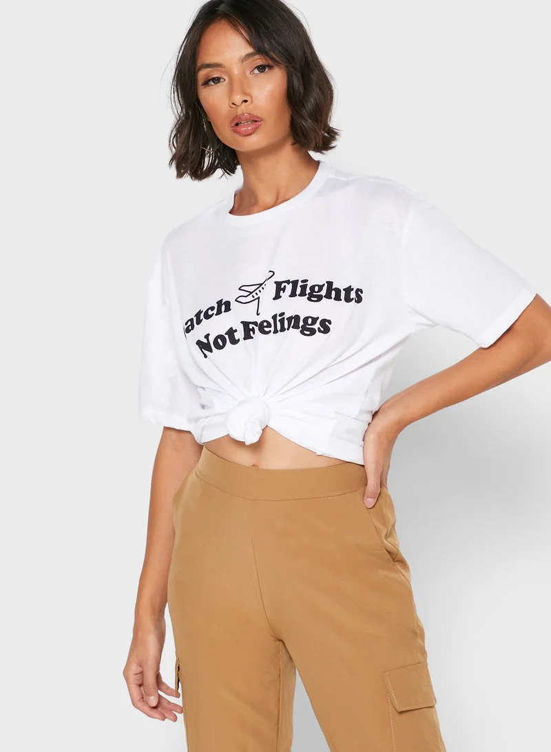 Ginger Oversized Slogan T-Shirt