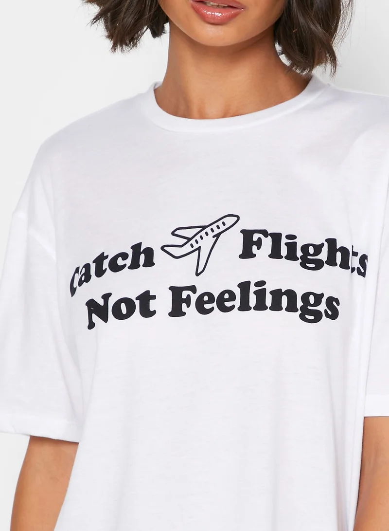 Ginger Oversized Slogan T-Shirt