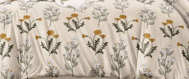 Ab Home Decor Ab Home Decor 210 TC Soft Touch Hypoallergenic Microfiber Bedsheet for Double Bed King Size 90x100 Inch with 2 Large Pillow CoversWrinkle Free 3pcs Bed Linen SetCream  - Image 3