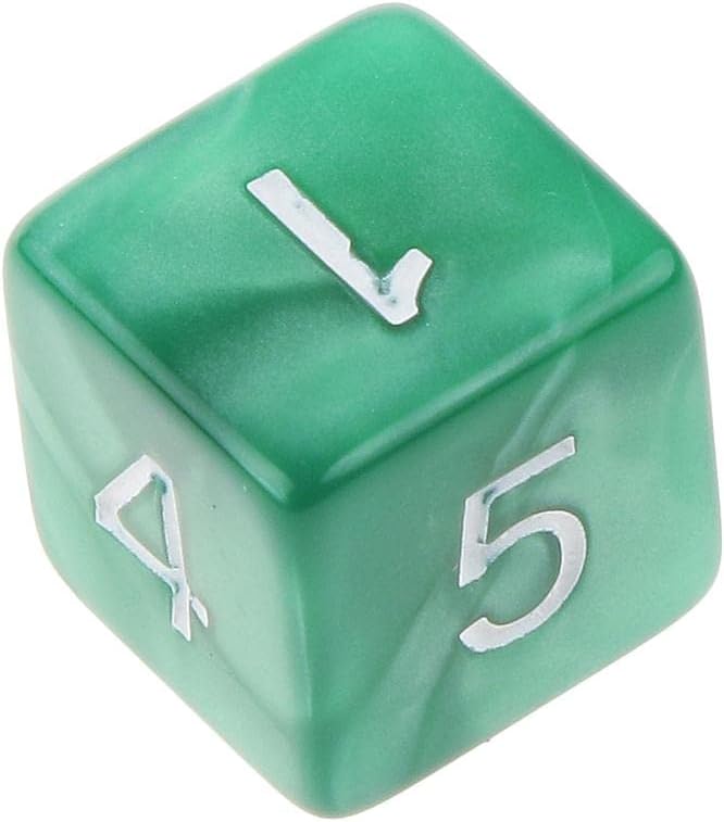 klarako Set of 20 16mm Acrylic D6 Six sided Dice  Green and Purple, 16mm - Image 2