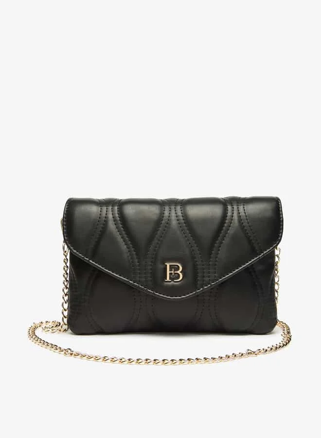 Flora Bella By Shoexpress Women Quilted Crossbody Bag with Chain Link strap