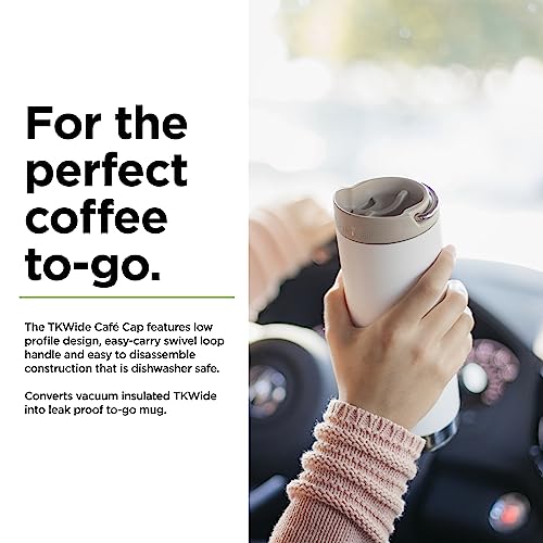 Klean Kanteen غطاء كليان كانتين TKWide Café – غطاء قهوة/شاي معزول مقاوم للتسرب، خالي من BPA، آمن للغسل في غسالة الصحون، لون بني فاتح - Image 4