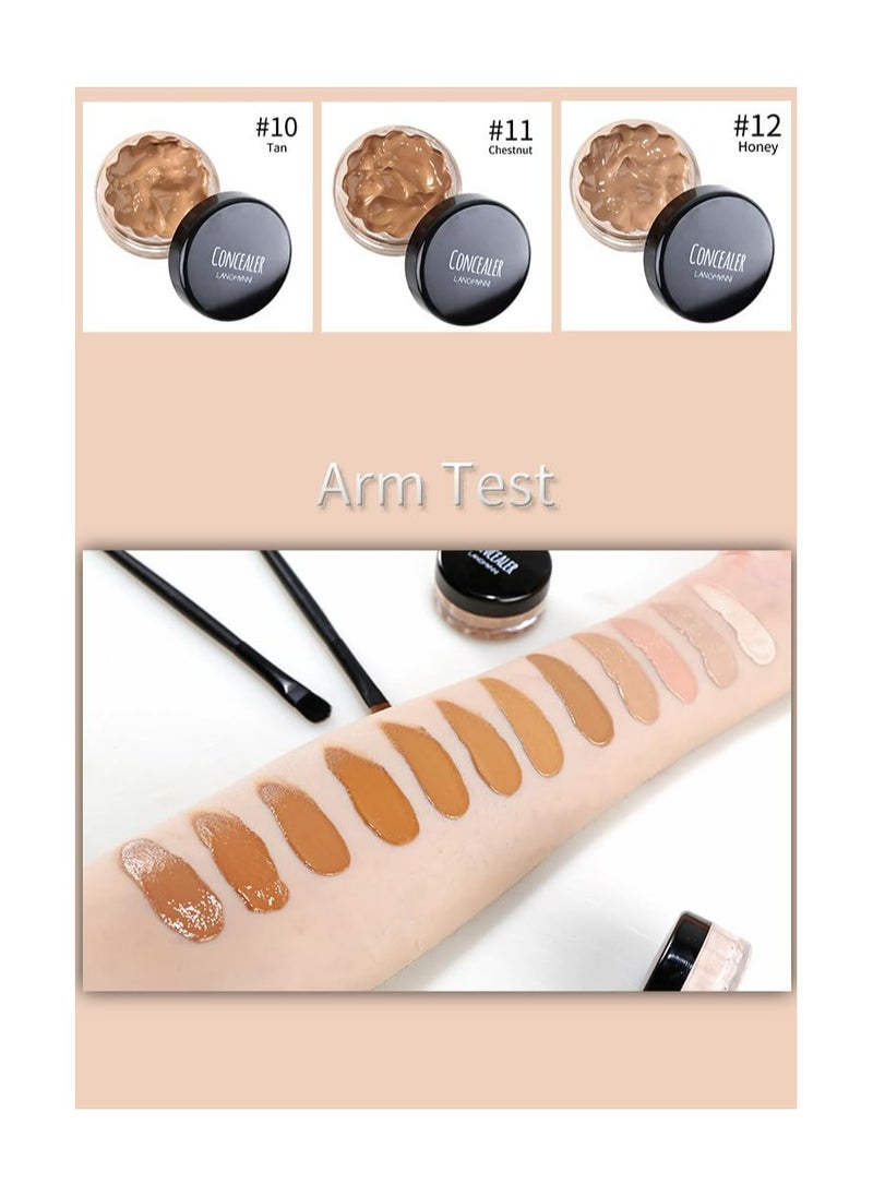LANGMANNI Concealer Cream - Conceals, Contours, Moisturizes, Brightens Skin Tone, Long-Lasting Foundation Cream(sand, all)  - Image 4