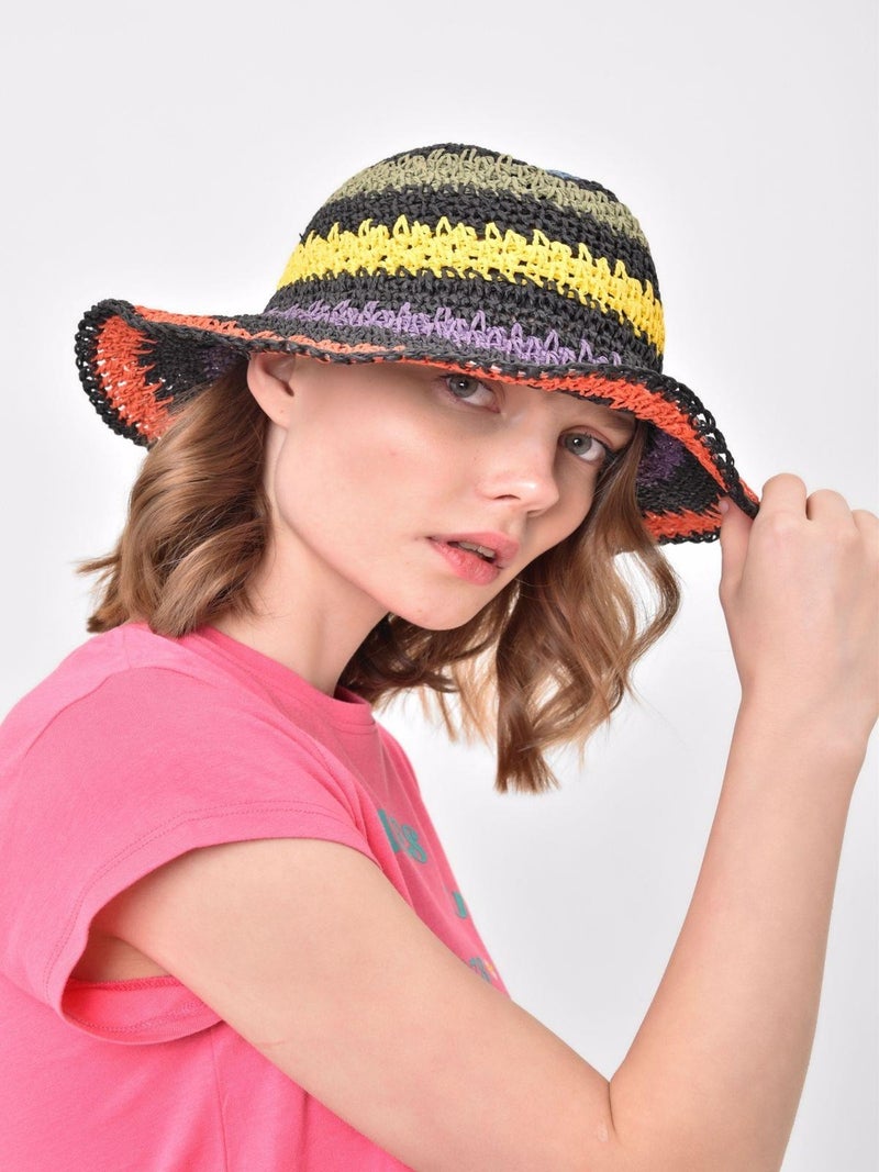 Saria Moda Saria Fashion Straw Knit Women's Hat  - Image 3