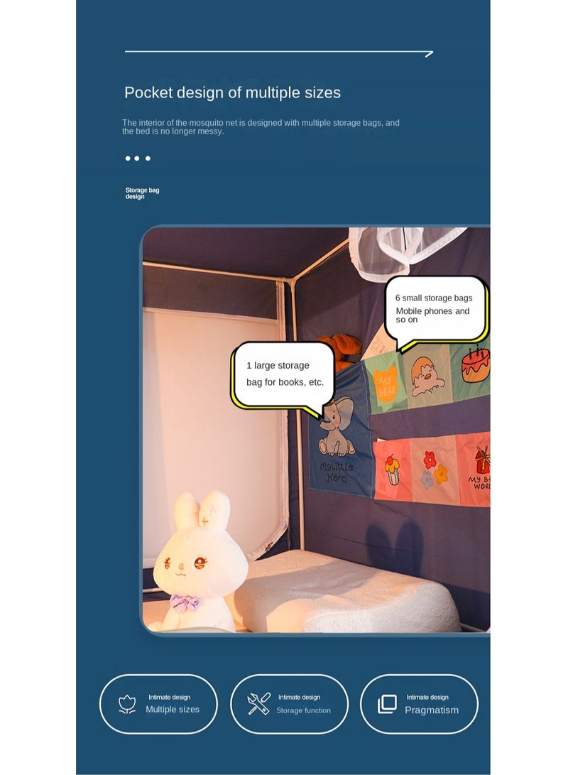 Y&D Bed Canopy Tents Curtain Blackout Curtain Single Bed Tent Curtain Student Shading Cloth Bed Canopy Mosquito Net Student Sleep Privacy Protection - Image 5