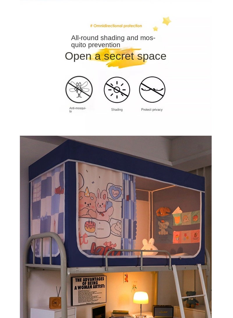 Y&D Bed Canopy Tents Curtain Blackout Curtain Single Bed Tent Curtain Student Shading Cloth Bed Canopy Mosquito Net Student Sleep Privacy Protection - Image 3