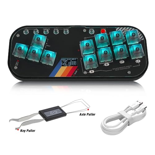 BITFUNX Flatbox Gaming Keypad, Arcade Stick All-Button Leverless Controller - Supports SOCD & Hot Swap, Arcade Controller Street Fight for PC/PS3/PS4/Switch/Steam with Custom RGB & TURBO (MINI-003) - Image 1