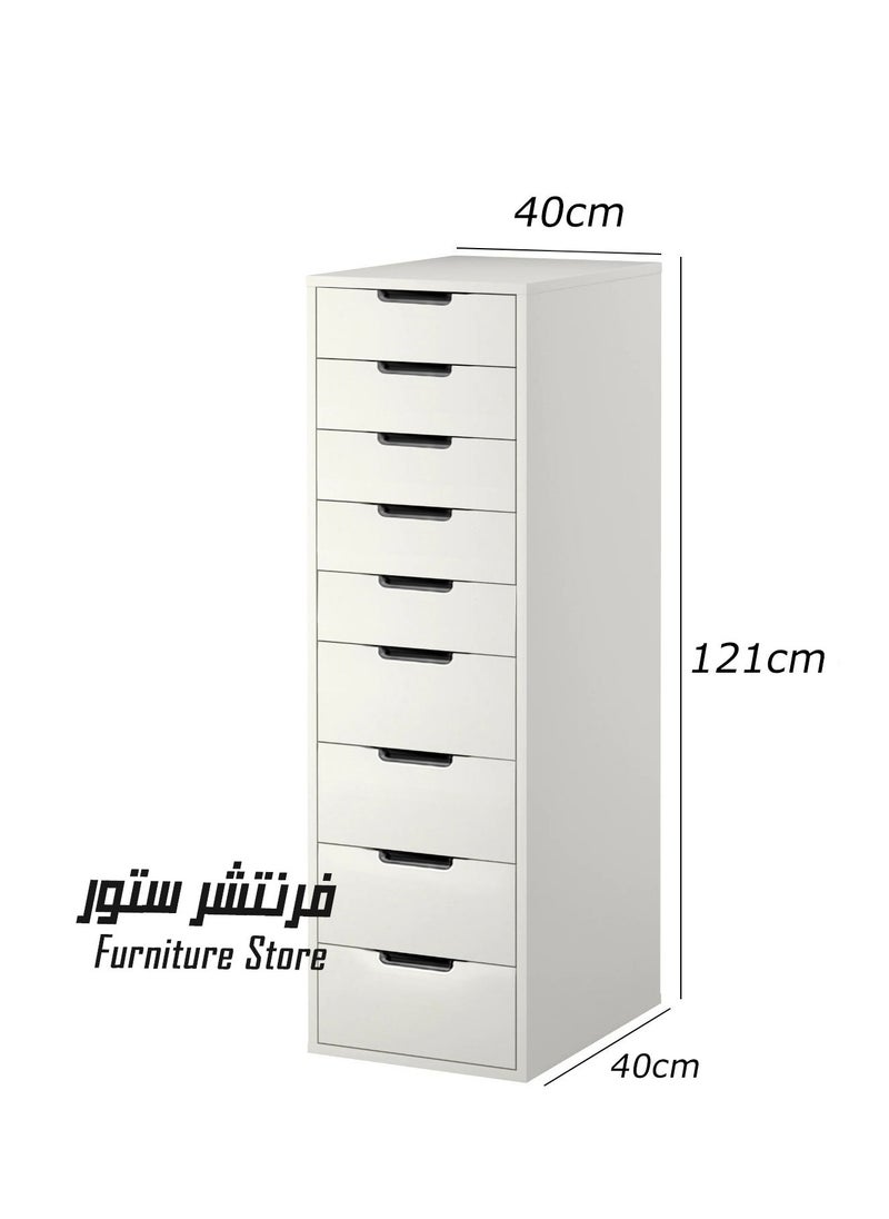 Generic - Modern drawer unit - height 121 cm - width 40 cm - depth 40 cm, from Furniture Store. - Image 1