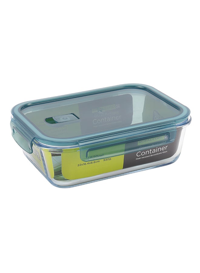 Royalford Glass Rectangle Airtight Container Multicolour 1520ml - Image 2