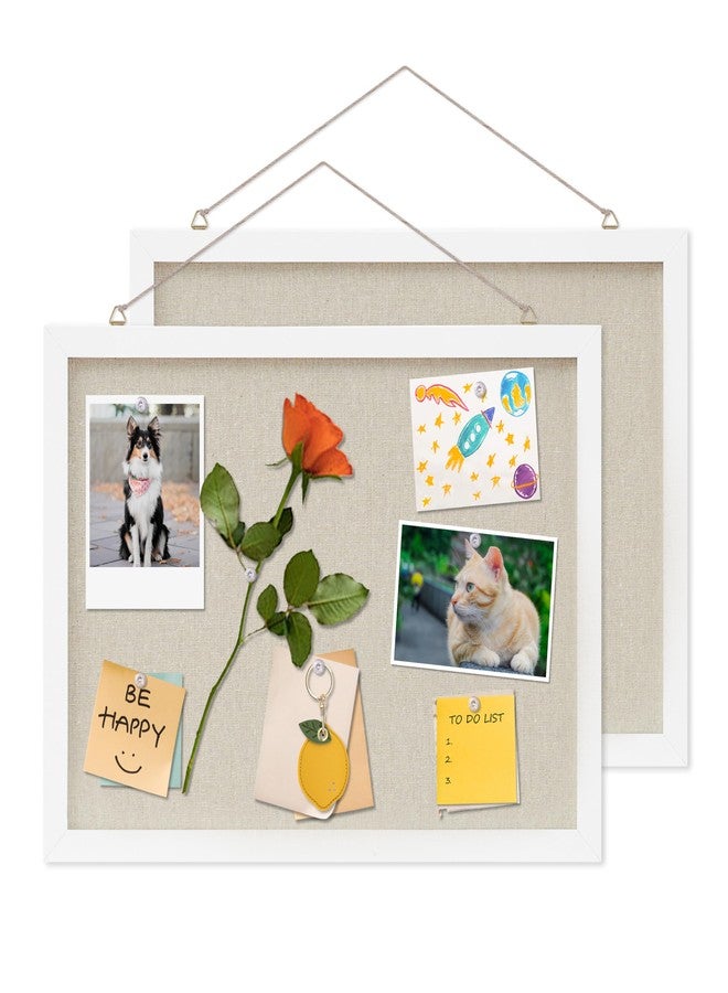 DAHAPYBOO 12x17 Cork Board Bulletin Board 2Pack,White - Image 1