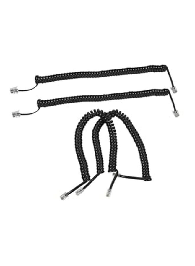 4 Pack Coiled Telephone Receiver Cord Stretchable Spring Phone Cable for Home Office - Image 1