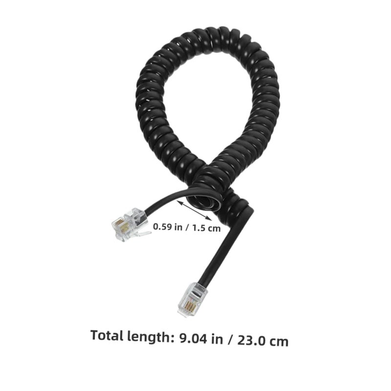 4 Pack Coiled Telephone Receiver Cord Stretchable Spring Phone Cable for Home Office - Image 3
