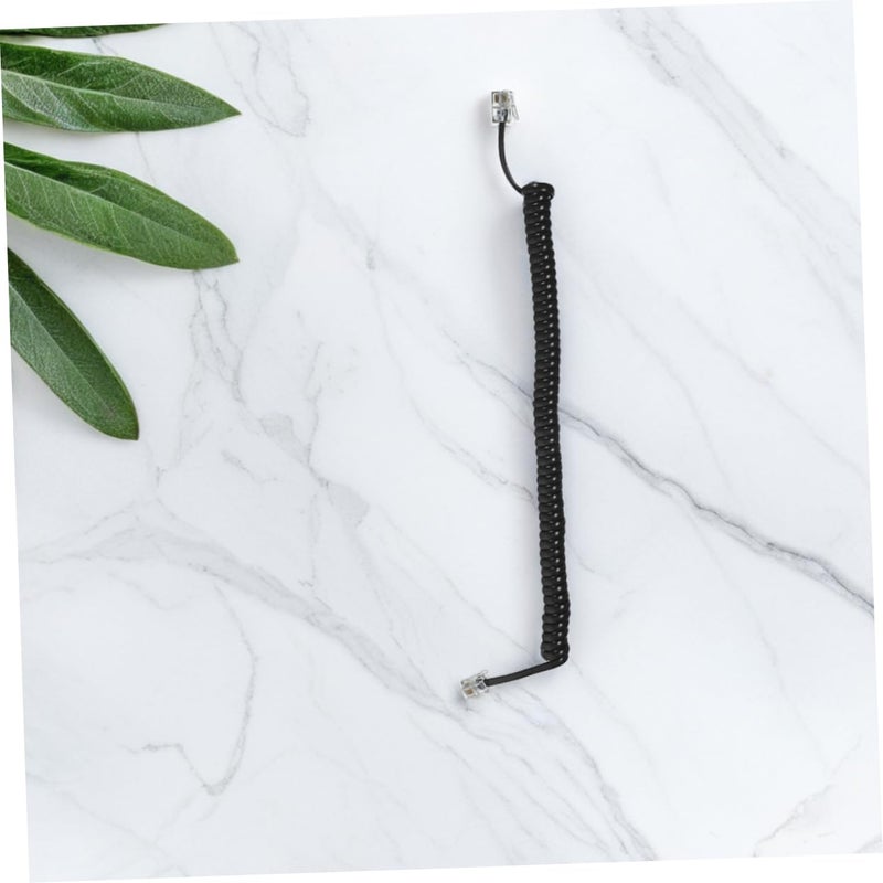 4 Pack Coiled Telephone Receiver Cord Stretchable Spring Phone Cable for Home Office - Image 5