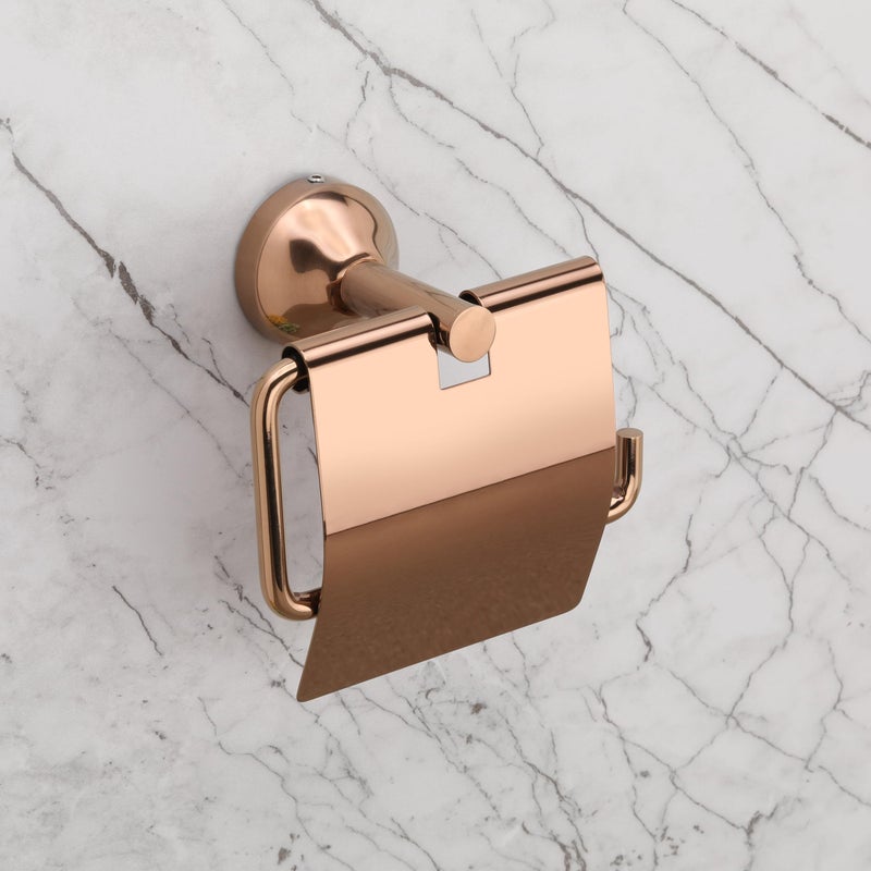 LAPO 304 Grade Stainless Steel Toilet Paper Holder for Bathroom/Toilet Roll Holder/Tissue Paper Roll Holder/Toilet Tissue Holder- Bathroom Accessories(PVD Rose Gold Finish) - Image 2
