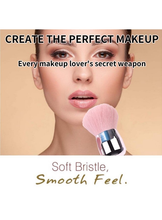 YAFIYGI Loose Powder Brush Large Pink Powder Foundation Brush Flat Arched Perfect For Blending Liquidconcealer Powderbuffing And Flawless Cream - Image 3