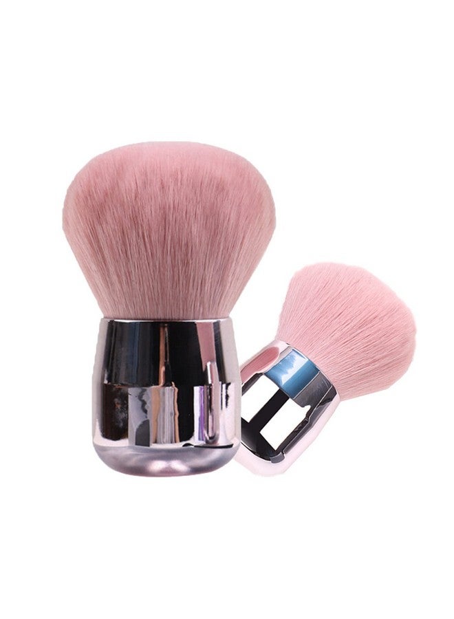 YAFIYGI Loose Powder Brush Large Pink Powder Foundation Brush Flat Arched Perfect For Blending Liquidconcealer Powderbuffing And Flawless Cream - Image 1