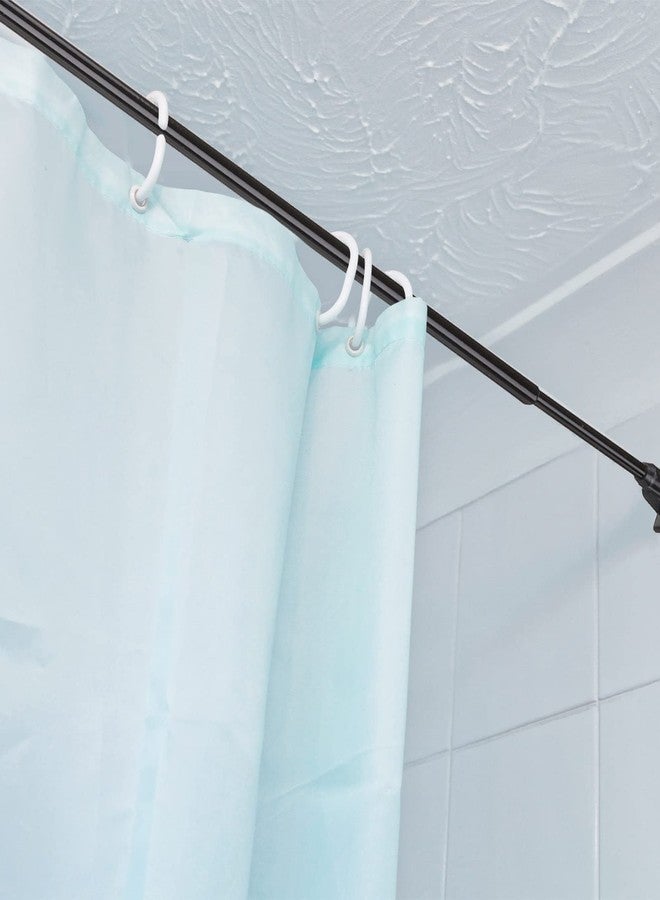Jetec 6 Pieces Adjustable Plastic Net Curtain Rod 15.7-27.5 Inch Self Adhesive Shower Curtain Rods for Window Cupboard Bars Tension Drill Less Accessories for Home Bathroom Hotel (Black) - Image 4