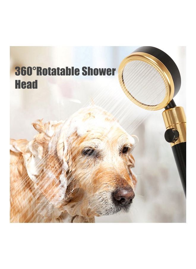 Y&D - Rotatable Shower Head With ON And Off Pause Switch Black/Gold - Image 1