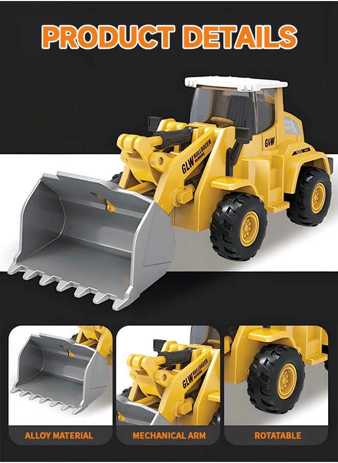 GROIC Diecast Truck Models Bulldozer Vehicle Construction Vehicle Model Bulldozer Front Loader Toy Engineering Car Toy boy Gift  - Image 3