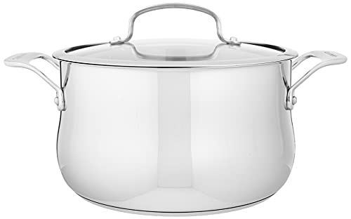 Cuisinart Contour Stainless 5-Quart Dutch Oven with Glass Cover, Silver - Image 2