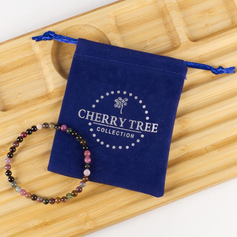 Cherry Tree Collection - Small, Medium, Large Sizes - Gemstone Beaded Bracelets For Women, Men, and Teens - 4mm Round Beads - Image 2