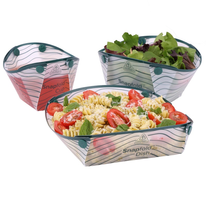 Coghlan's Snapfoldâ„¢ Solo Pack 3-Piece Collapsible Tableware Set â€“ Lightweight 4 oz, Leakproof, Compact Camping Gear for Backpacking, Hiking, and Outdoors, Includes Foldable Cup, Bowl, and Dish - Image 1