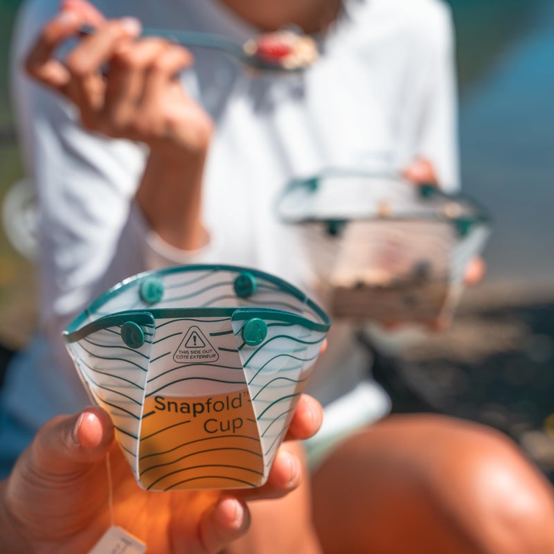 Coghlan's Snapfoldâ„¢ Solo Pack 3-Piece Collapsible Tableware Set â€“ Lightweight 4 oz, Leakproof, Compact Camping Gear for Backpacking, Hiking, and Outdoors, Includes Foldable Cup, Bowl, and Dish - Image 5