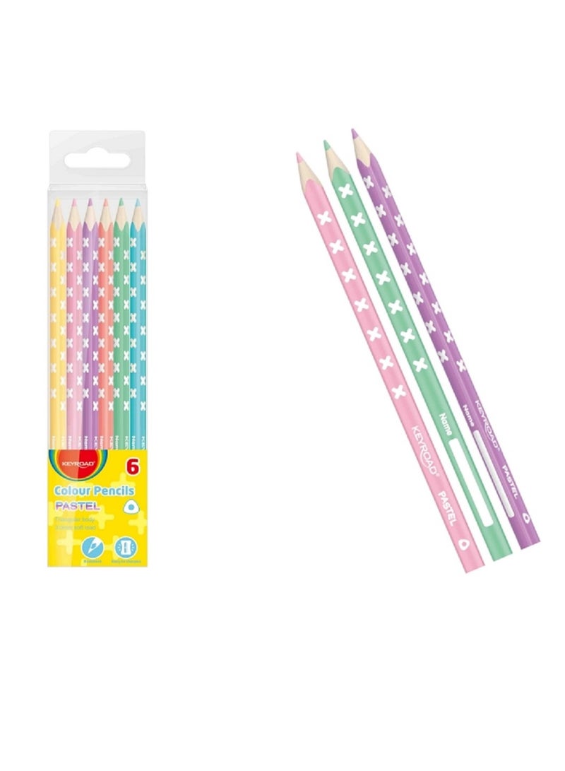 Keyroad 6 Pastel Triangle Wood Colors