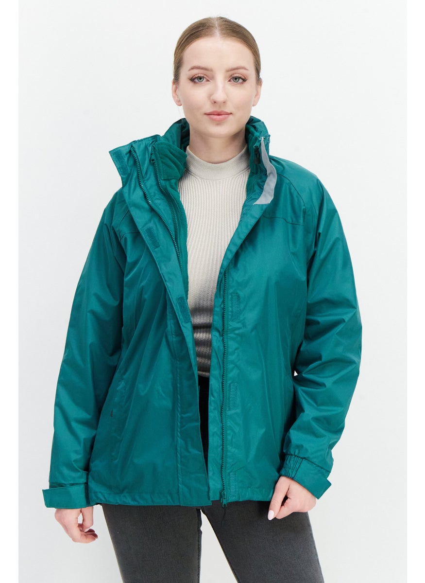 Trespass - Women Plain Long Sleeve Bomber Jackets, Green - Image 1