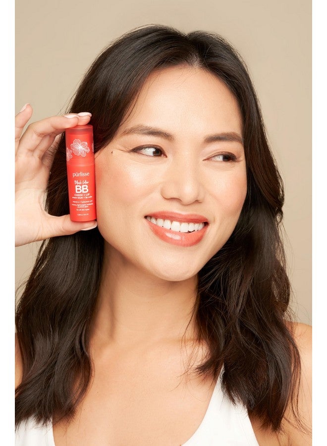 Purlisse Blush Stick 2In1 Cheek Lip Tint Stick 100% Natural Vegan Buildable Lightweight Shimmer Cream Blush Hydrating Formula For All Day Wear (Berry Bliss) - Image 2