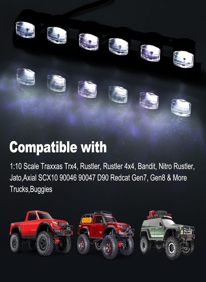 HobbyPark RC Car Light Bar Kit 6 LEDs Body Shell Roof Lights for 1/10 RC Crawler Car Truck Accessories - Image 5
