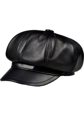 Tezzgelsin - Vintage Vegan Leather Cap Hat - Image 1