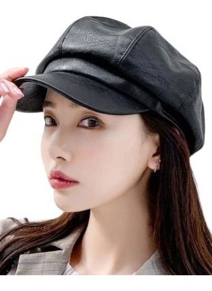 Tezzgelsin - Vintage Vegan Leather Cap Hat - Image 1
