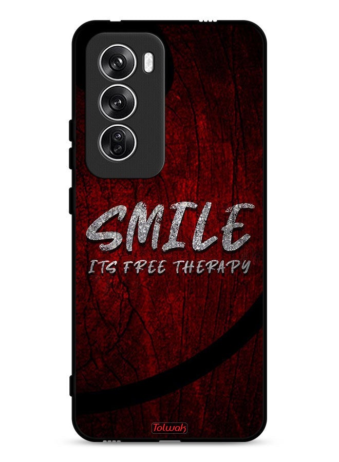 Tolwak Oppo Reno12 5G Protective Case Cover Smile Its Free Therapy - Image 1