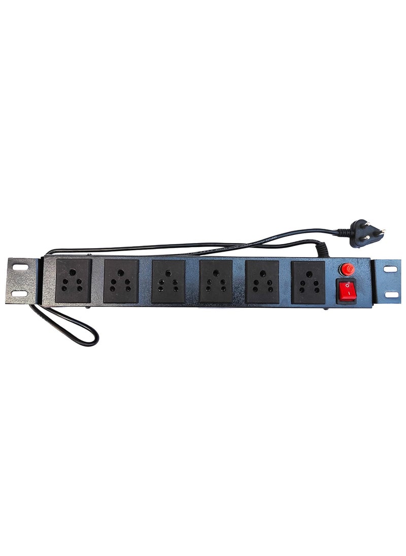 Generic KN GROUP INDIA Extension Cord Iron Extension Cord Electric Multi Plug Surge Protector Commercial and Household Purpose Fuse Protector 6 Socket in 1 Switch Surge Protector Smart with Power Cord 125 mtr Black Pack of 1  - Image 2