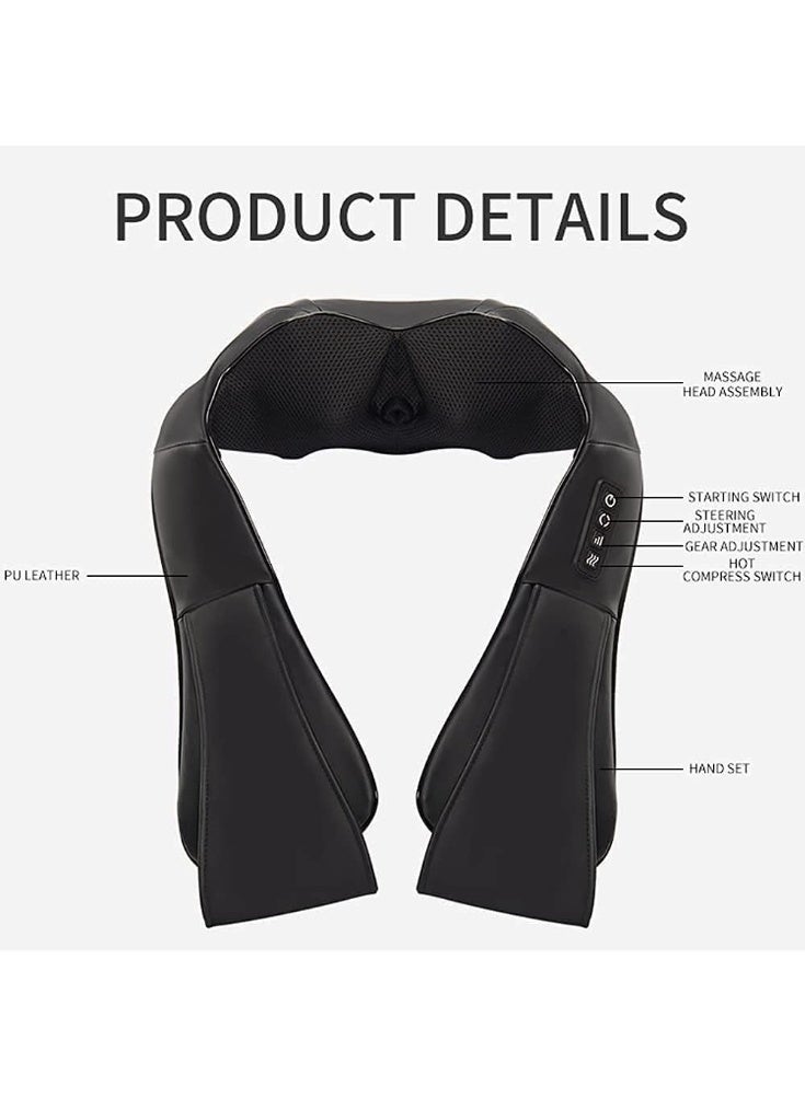 BlueFire Shiatsu Back Neck Shoulder Massager with Heat – 3D Deep Kneading Electric Massage Pillow for Neck, Back, Shoulder, Foot & Leg Pain Relief | 16 Massage Nodes | Adjustable Speed & Direction | Home, Office & Car Use - Image 3