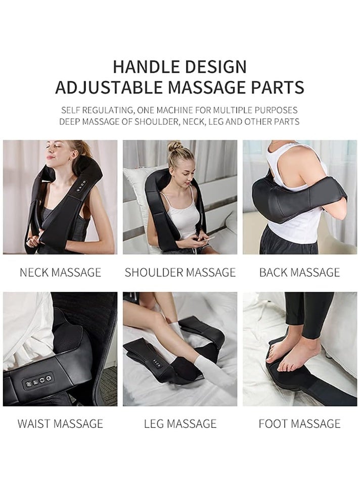 BlueFire Shiatsu Back Neck Shoulder Massager with Heat – 3D Deep Kneading Electric Massage Pillow for Neck, Back, Shoulder, Foot & Leg Pain Relief | 16 Massage Nodes | Adjustable Speed & Direction | Home, Office & Car Use - Image 4
